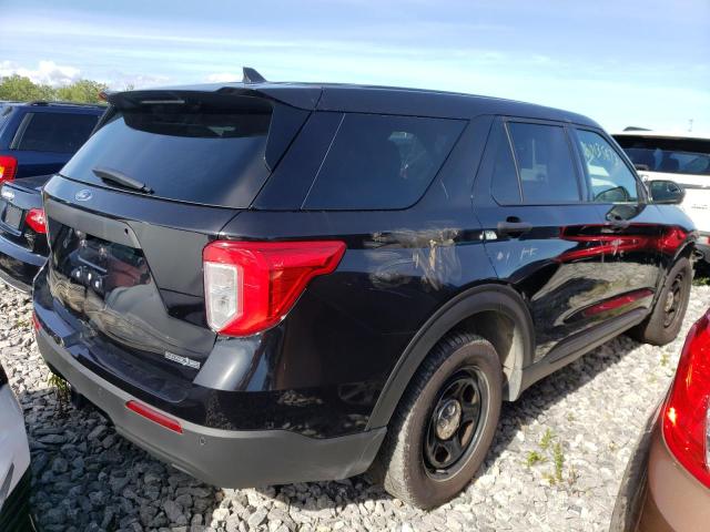 1FM5K8ABXNGB48763 - 2022 FORD EXPLORER POLICE INTERCEPTOR BLACK photo 3