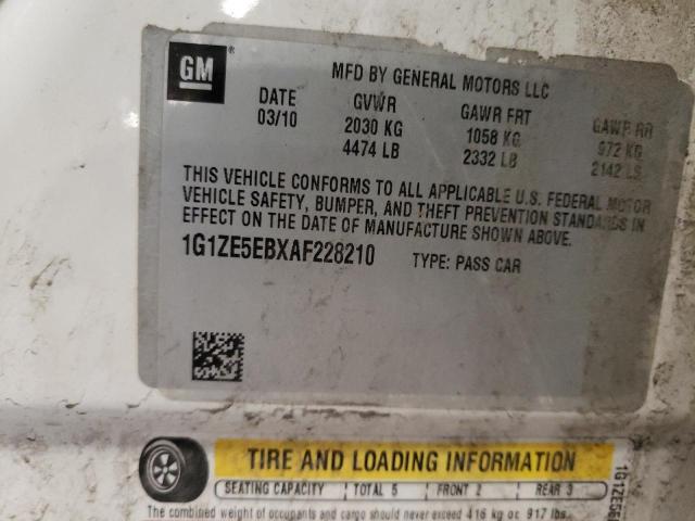 1G1ZE5EBXAF228210 - 2010 CHEVROLET MALIBU LTZ 白色 照片 12