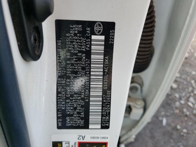 4T1BK3DBXBU405757 - 2011 TOYOTA AVALON BASE Ağ foto 12