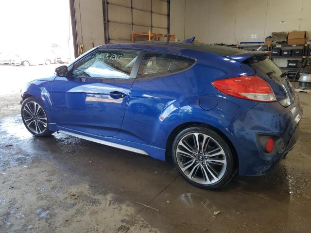 KMHTC6AE0GU262598 - 2016 HYUNDAI VELOSTER TURBO BLUE photo 2