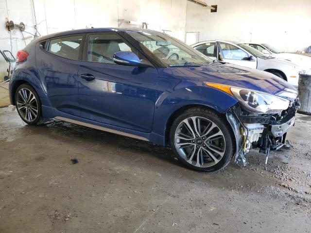 KMHTC6AE0GU262598 - 2016 HYUNDAI VELOSTER TURBO BLUE photo 4