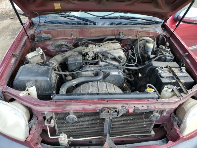 5TBRN3410YS014026 - 2000 TOYOTA TUNDRA ACCESS CAB SR5 BURGUNDY photo 11