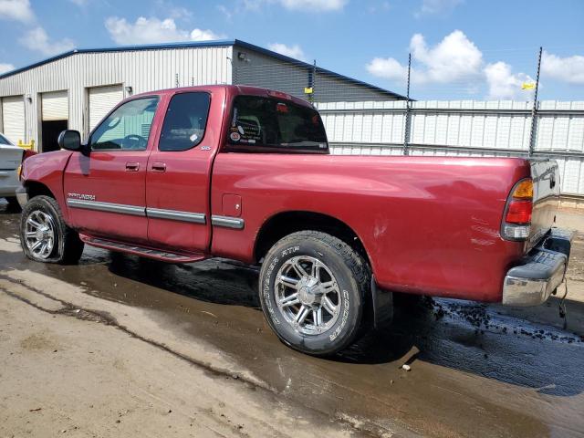 5TBRN3410YS014026 - 2000 TOYOTA TUNDRA ACCESS CAB SR5 BURGUNDY photo 2