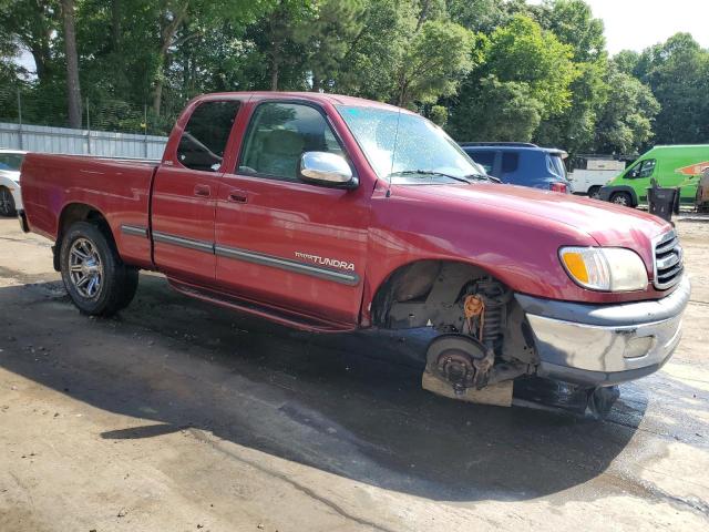 5TBRN3410YS014026 - 2000 TOYOTA TUNDRA ACCESS CAB SR5 BURGUNDY photo 4