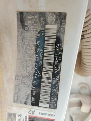 4T1BK3DB7CU468249 - 2012 TOYOTA AVALON BASE 白色 照片 12