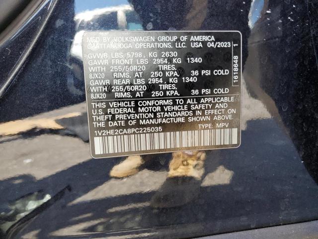 1V2HE2CA8PC225035 - 2023 VOLKSWAGEN ATLAS CROS SE Czarny zdjęcie 13