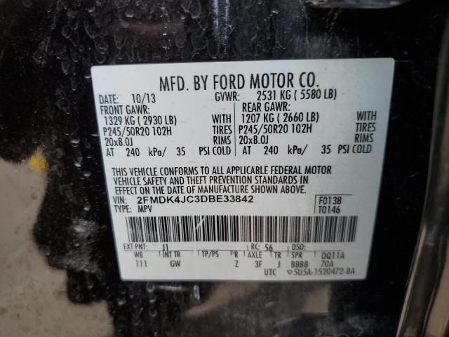 2FMDK4JC3DBE33842 - 2013 FORD EDGE SEL Qəhvəyi foto 13