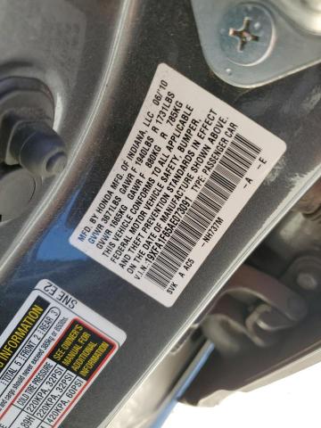 19XFA1F65AE073091 - 2010 HONDA CIVIC LX-S GRAY photo 12