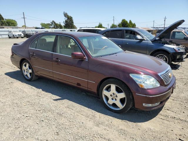 JTHBN36F755001498 - 2005 LEXUS LS 430 MAROON photo 4