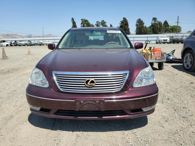 JTHBN36F755001498 - 2005 LEXUS LS 430 MAROON photo 5