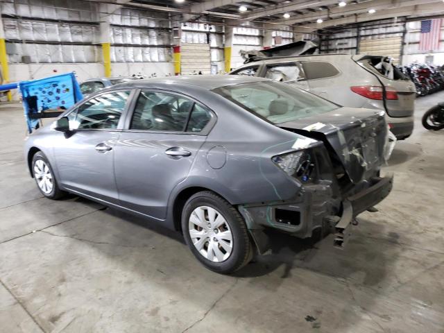 19XFB2F54CE347457 - 2012 HONDA CIVIC LX GRAY photo 2