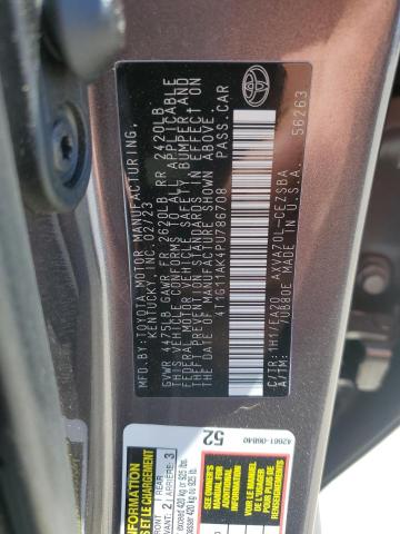 4T1G11AK4PU786708 - 2023 TOYOTA CAMRY SE NIGHT SHADE GRAY photo 12