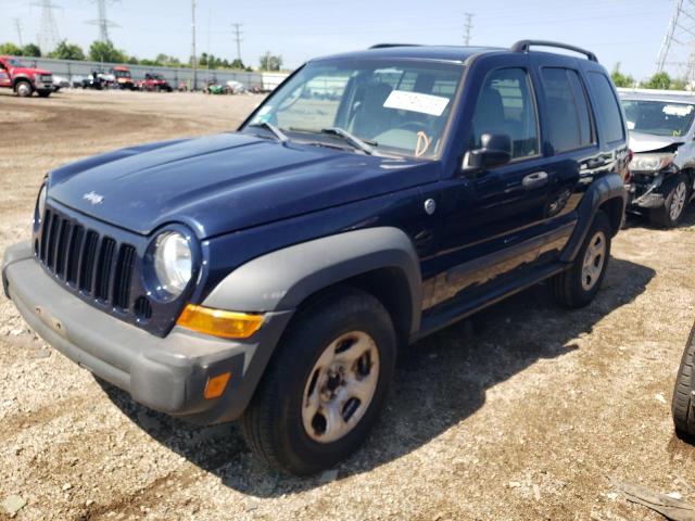 1J4GL48K16W182083 - 2006 JEEP LIBERTY SPORT BLUE photo 1