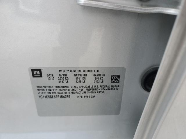 1G11C5SL5EF154250 - 2014 CHEVROLET MALIBU 1LT 银色 照片 12