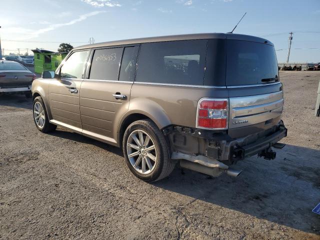 2FMGK5D89KBA02400 - 2019 FORD FLEX LIMITED BROWN photo 2