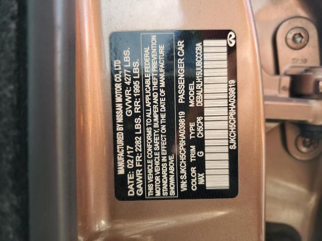 SJKCH5CP6HA039819 - 2017 INFINITI QX30 BASE PINK photo 13