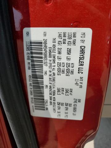 2A8HR54P68R651527 - 2008 CHRYSLER TOWN & COU TOURING Qırmızı foto 14