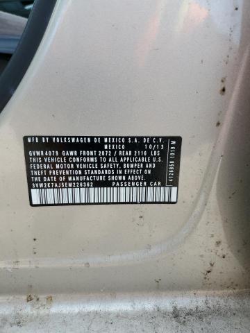 3VW2K7AJ5EM226362 - 2014 VOLKSWAGEN JETTA BASE Bej foto 12