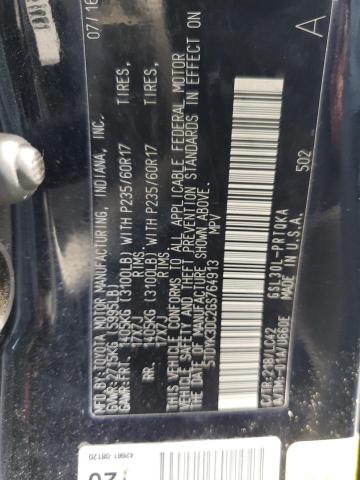 5TDYK3DC2GS764913 - 2016 TOYOTA SIENNA XLE შავი ფოტო 13