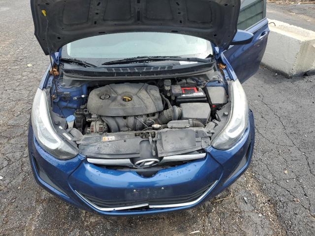 5NPDH4AE0FH552539 - 2015 HYUNDAI ELANTRA SE BLUE photo 11