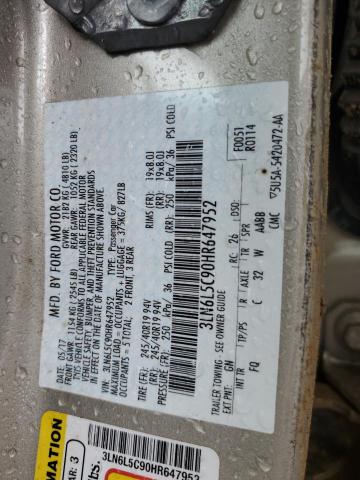 3LN6L5C90HR647952 - 2017 LINCOLN MKZ SELECT კრემისფერი ფოტო 12