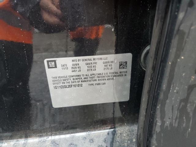1G11C5SL2EF161012 - 2014 CHEVROLET MALIBU 1LT BLACK photo 12