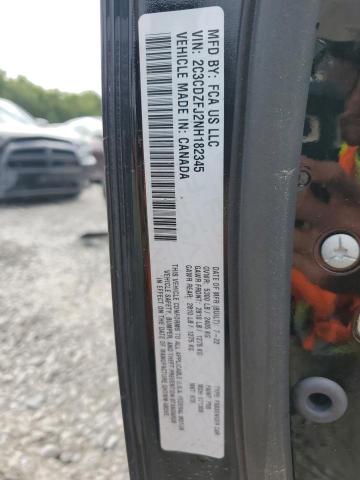 2C3CDZFJ2NH182345 - 2022 DODGE CHALLENGER R/T SCAT PACK BLACK photo 12