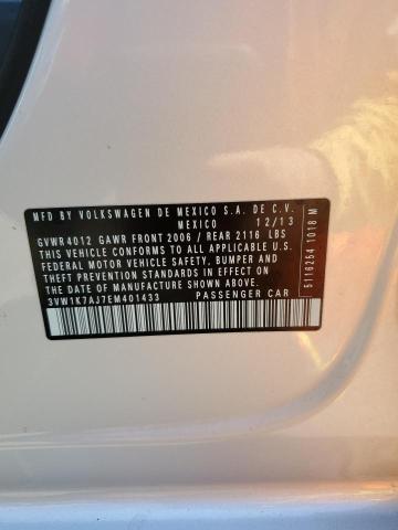 3VW1K7AJ7EM401433 - 2014 VOLKSWAGEN JETTA BASE 灰色 照片 13