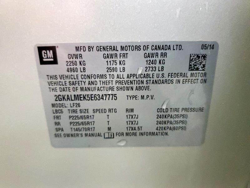 2GKALMEK5E6347775 - 2014 GMC TERRAIN SLE GOLD photo 13