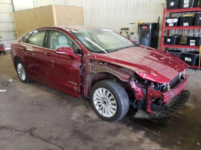 3FA6P0LU6ER243006 - 2014 FORD FUSION SE HYBRID RED photo 4