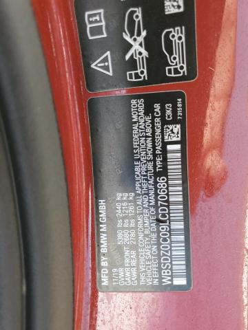 WBSDZ0C09LCD70686 - 2020 BMW M8 RED photo 12