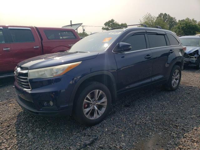 5TDJKRFH7FS186450 - 2015 TOYOTA HIGHLANDER XLE BLUE photo 1