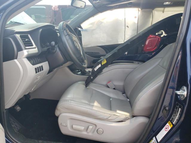 5TDJKRFH7FS186450 - 2015 TOYOTA HIGHLANDER XLE BLUE photo 7