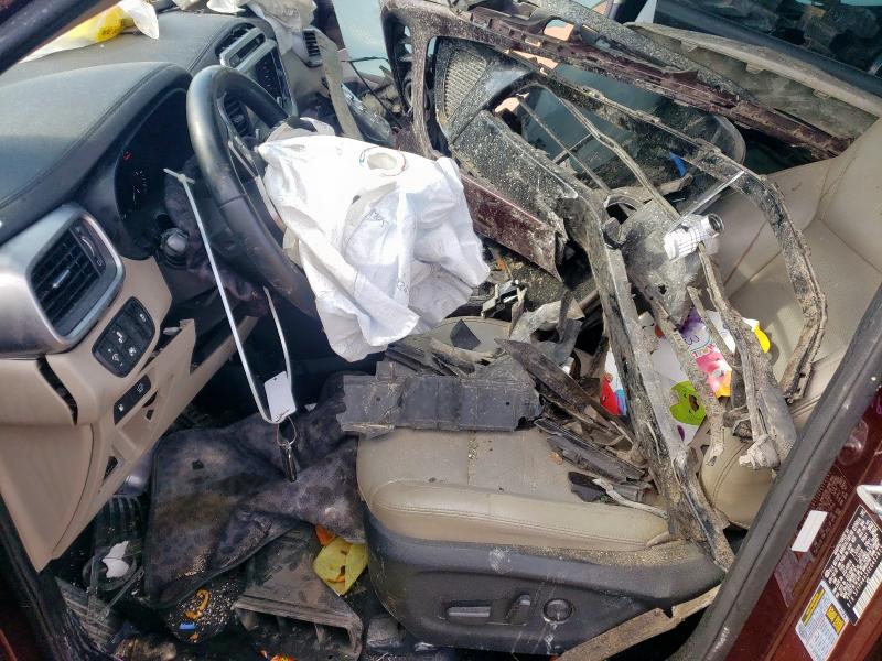 5XYPH4A53KG457813 - 2019 KIA SORENTO EX Bordo foto 7