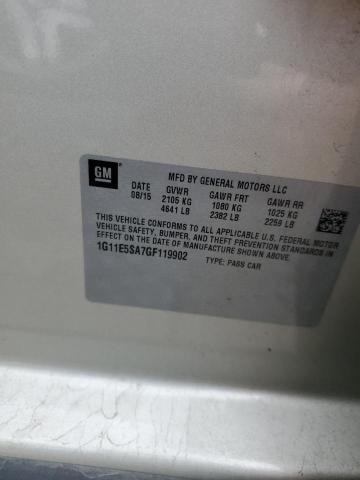 1G11E5SA7GF119902 - 2016 CHEVROLET MALIBU LTZ თაფლისფერი ფოტო 12