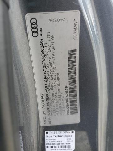 WAUCGAFRXEA068728 - 2014 AUDI S5 PREMIUM PLUS SILVER photo 12