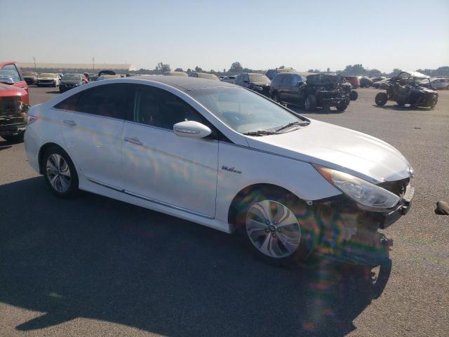 KMHEC4A49EA105557 - 2014 HYUNDAI SONATA HYBRID WHITE photo 4