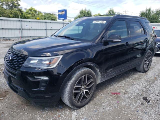 1FM5K8GT7JGC24059 - 2018 FORD EXPLORER SPORT BLACK photo 1