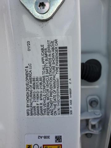 1HGCY2F57PA000541 - 2023 HONDA ACCORD HYBRID SPORT WHITE photo 13