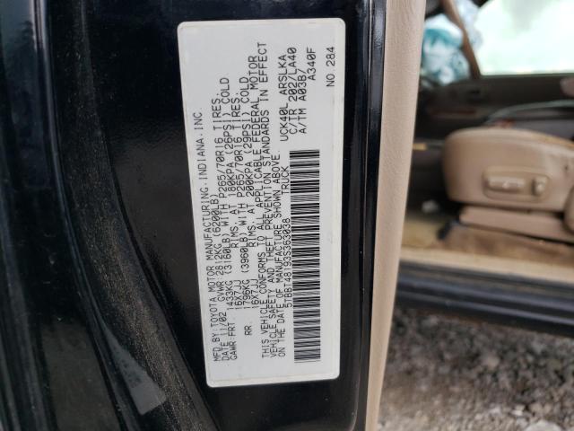 5TBBT48193S363038 - 2003 TOYOTA TUNDRA ACCESS CAB LIMITED BLACK photo 12