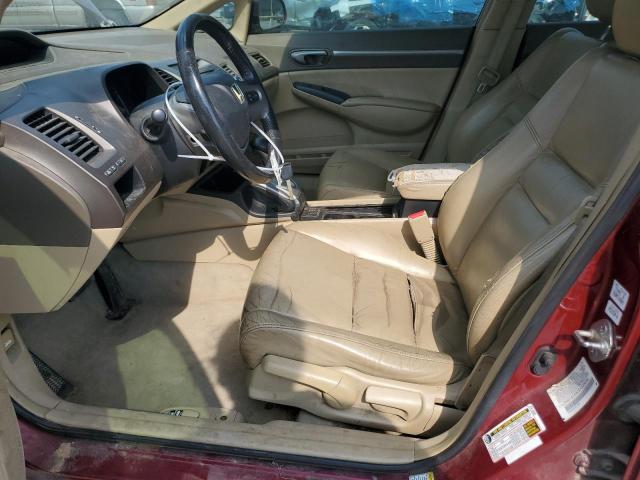 2HGFA16928H535696 - 2008 HONDA CIVIC EXL მუქწითელი ფოტო 7