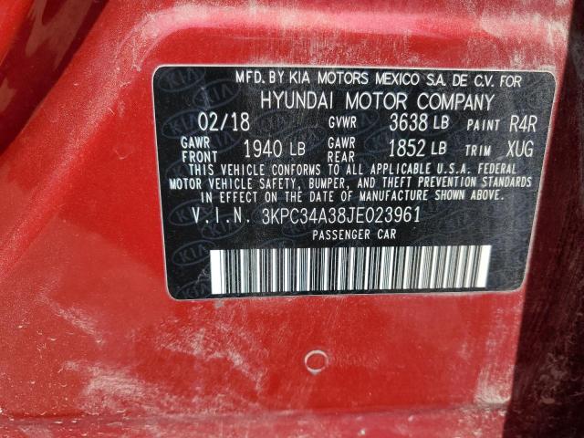 3KPC34A38JE023961 - 2018 HYUNDAI ACCENT LIMITED RED photo 12