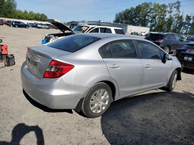 19XFB2F58CE355870 - 2012 HONDA CIVIC LX SILVER photo 3