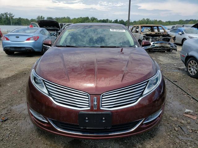3LN6L2G96FR604657 - 2015 LINCOLN MKZ BURGUNDY photo 5