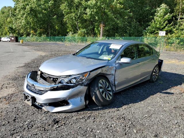 JHMCR6F3XHC009756 - 2017 HONDA ACCORD HYBRID SILVER photo 2