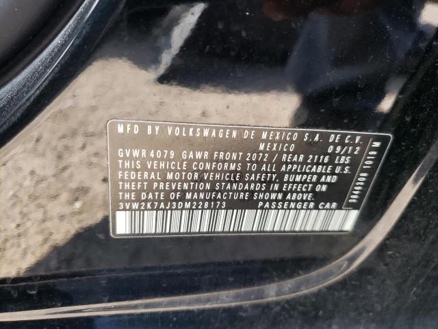 3VW2K7AJ3DM228173 - 2013 VOLKSWAGEN JETTA BASE 黑色 照片 13