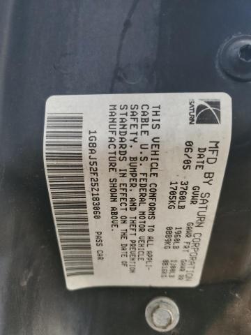 1G8AJ52F25Z183060 - 2005 SATURN ION LEVEL 2 SILVER photo 12