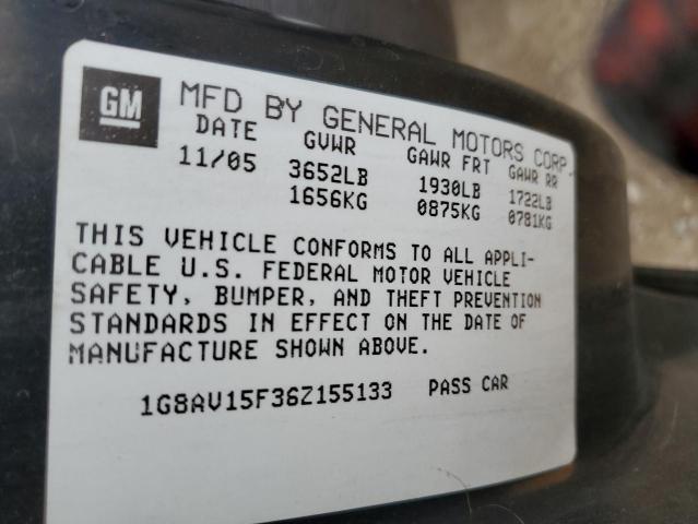 1G8AV15F36Z155133 - 2006 SATURN ION LEVEL 3 SILVER photo 12