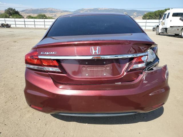 2HGFB2F98DH527681 - 2013 HONDA CIVIC EXL BURGUNDY photo 6