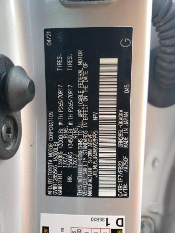 JTEMU5JR4M5928995 - 2021 TOYOTA 4RUNNER SR5/SR5 PREMIUM 银色 照片 10